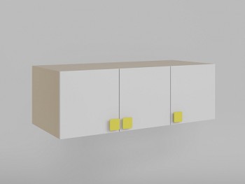 Антресоль на шкаф 3-х створчатый Клаксон без машинок (Белый/корпус Клен) в Алдане - aldan.mebel54.com | фото