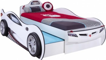 CARBED Кровать-машина Coupe с выдвижной кроватью White 20.03.1310.00 в Алдане - aldan.mebel54.com | фото