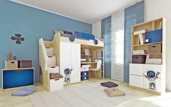 Детская комната Санни (Белый/корпус Клен) в Алдане - aldan.mebel54.com | фото