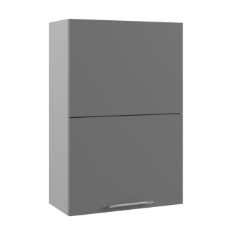 Империя ВПГПМ 600 Шкаф верхний высокий Blum Aventos HF (Серый Эмалит/корпус Серый) в Алдане - aldan.mebel54.com | фото