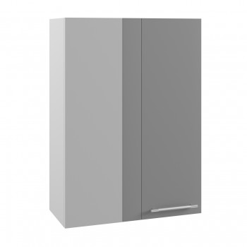 Империя ВПУ 650 Шкаф верхний угловой высокий (Серый Эмалит/корпус Серый) в Алдане - aldan.mebel54.com | фото