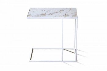 Журнальный столик Stone 018 (Прямоугольный) Металл/Керамика 500 Белый в Алдане - aldan.mebel54.com | фото
