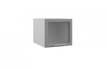 Капри ГВПГС 500 шкаф верхний горизонтальный глубокий со стеклом высокий (Липа пепел/корпус Серый) в Алдане - aldan.mebel54.com | фото