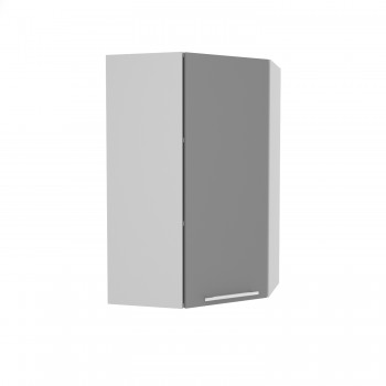 Капри ВПУ 550 шкаф верхний угловой высокий (Липа пепел/корпус Серый) в Алдане - aldan.mebel54.com | фото