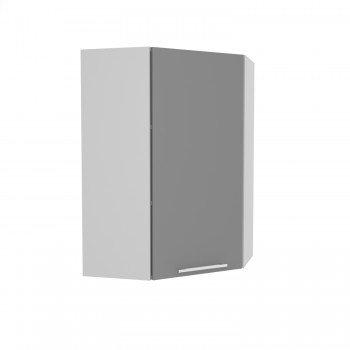 Капри ВПУ 600 шкаф верхний угловой высокий (Липа пепел/корпус Серый) в Алдане - aldan.mebel54.com | фото