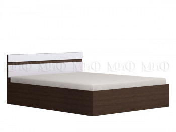 Ким кровать с подъемным механизмом 1,4 (Венге/белый глянец) в Алдане - aldan.mebel54.com | фото