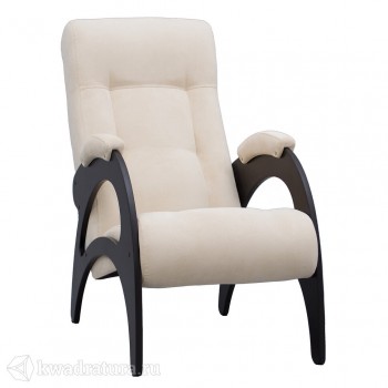 Кресло для отдыха Неаполь Модель 9 без лозы (Венге-эмаль/Ткань Ваниль Verona Vanilla) в Алдане - aldan.mebel54.com | фото