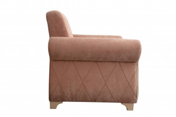 Кресло для отдыха "Порто" (велюр киви корица / микровельвет крем) в Алдане - aldan.mebel54.com | фото