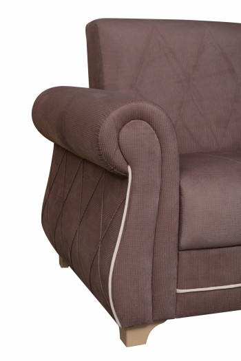 Кресло для отдыха "Порто" (велюр текстура лиловый / микровельвет крем)/осн. в Алдане - aldan.mebel54.com | фото