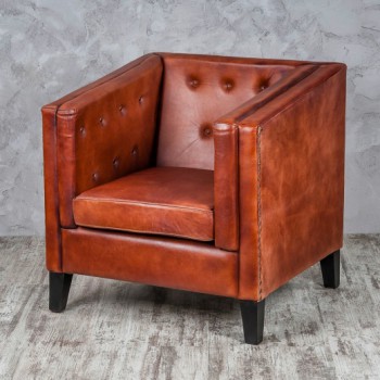 Кресло кожаное Лофт Аристократ (ширина 1100 мм) в Алдане - aldan.mebel54.com | фото