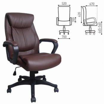 Кресло офисное BRABIX Enter EX-511 (коричневый) в Алдане - aldan.mebel54.com | фото