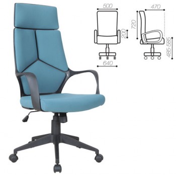 Кресло офисное BRABIX Prime EX-515 (голубая ткань) в Алдане - aldan.mebel54.com | фото