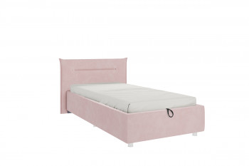 Кровать 0.9 Альба (Нежно-розовый велюр/под-мех) в Алдане - aldan.mebel54.com | фото
