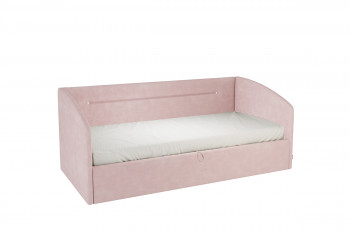 Кровать 0.9 Альба Софа (Нежно-розовый велюр) в Алдане - aldan.mebel54.com | фото