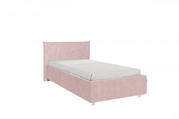 Кровать 0.9 Бест с основанием (Нежно-розовый велюр) в Алдане - aldan.mebel54.com | фото
