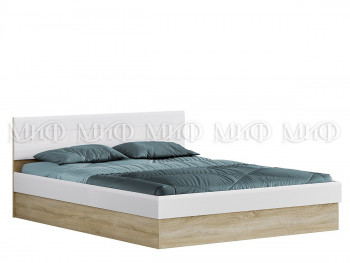 Кровать 1,4 спальня Фортуна (Дуб сонома/белый глянец) в Алдане - aldan.mebel54.com | фото