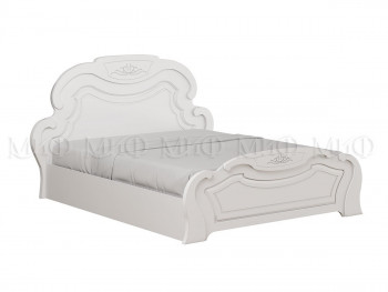 Кровать 1,4м Александрина (Белый/Белый глянец) в Алдане - aldan.mebel54.com | фото