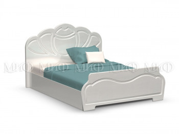 Кровать 1,4м Гармония (Белый/Белый глянец) в Алдане - aldan.mebel54.com | фото
