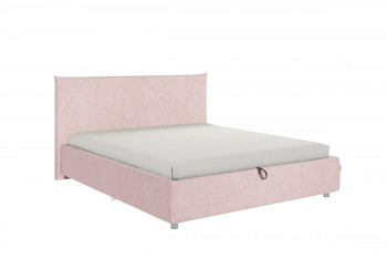 Кровать 1,6 Квест (Нежно-розовый велюр/под-мех) в Алдане - aldan.mebel54.com | фото