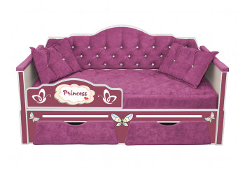 Кровать 160 серии Иллюзия 2 ящика 18 Сиреневый (подушки) в Алдане - aldan.mebel54.com | фото