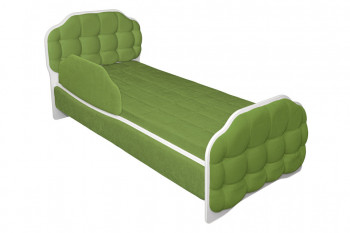 Кровать 170 Атлет 76 Зелёный (мягкий бортик) в Алдане - aldan.mebel54.com | фото