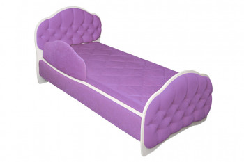 Кровать 170 Гармония 67 Светло-фиолетовый (мягкий бортик) в Алдане - aldan.mebel54.com | фото