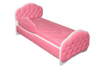 Кровать 170 Гармония 89 Розовый (мягкий бортик) в Алдане - aldan.mebel54.com | фото