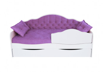Кровать 170 серии Иллюзия Лайт 1 ящик 32 Фиолетовый (подушки) в Алдане - aldan.mebel54.com | фото