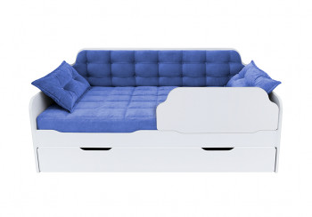 Кровать 170 серии Спорт Лайт 1 ящик 85 Синий (подушки) в Алдане - aldan.mebel54.com | фото