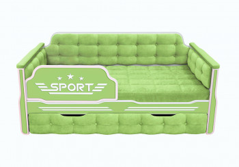 Кровать 180 серии Спорт 1 ящик 81 Фисташка (мягкие боковые накладки) в Алдане - aldan.mebel54.com | фото