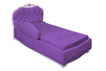 Кровать 190 Гармония Lux 32 Фиолетовый (мягкий бортик) в Алдане - aldan.mebel54.com | фото