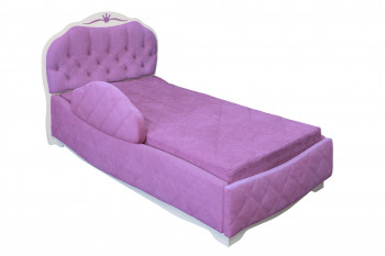 Кровать 190 Гармония Lux 67 Светло-фиолетовый (мягкий бортик) в Алдане - aldan.mebel54.com | фото