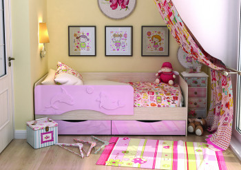Кровать Алиса КР-812 1,6 Белфорд/Розовый металлик в Алдане - aldan.mebel54.com | фото