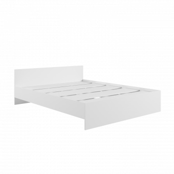 Кровать без ящ. М1400 Мадера Белый в Алдане - aldan.mebel54.com | фото