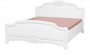 Кровать двойная 1400х2000 (комплект) Лотос (Белый/Белый Глянец) в Алдане - aldan.mebel54.com | фото