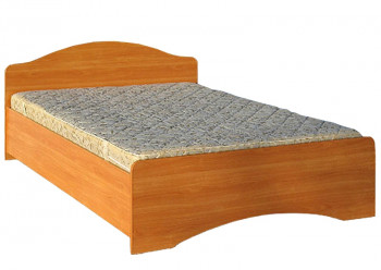 Кровать двойная 1600-1 без матраса (круглые спинки) Вишня Оксфорд в Алдане - aldan.mebel54.com | фото