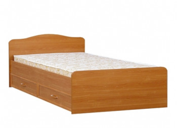 Кровать двойная с ящиками 1400-1 без матраса (круглые спинки) Вишня Оксфорд в Алдане - aldan.mebel54.com | фото