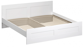 Кровать двухспальная Сириус 1800мм белый в Алдане - aldan.mebel54.com | фото