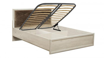 Кровать двуспальная Сохо(бетон пайн белый/под-мех/1644) в Алдане - aldan.mebel54.com | фото