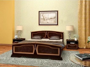 Кровать Елена из массива сосны 800*2000 Орех в Алдане - aldan.mebel54.com | фото