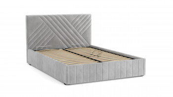 Кровать Гамма ш. 1400 (без основания для хранения) (велюр тенерифе грей) в Алдане - aldan.mebel54.com | фото