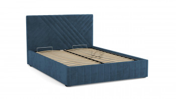 Кровать Гамма ш. 1400 (с основанием для хранения) (велюр тенерифе океан) в Алдане - aldan.mebel54.com | фото