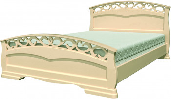 Кровать Грация-1 из массива сосны 900*2000 Орех в Алдане - aldan.mebel54.com | фото