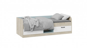 Кровать комбинированная «Оливер» Дуб крафт серый/Белый/Серо-голубой в Алдане - aldan.mebel54.com | фото