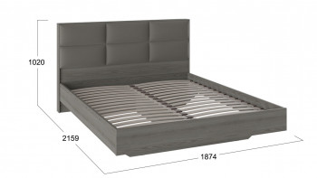 Кровать «Либерти» с мягким изголовьем Хадсон/Ткань Грей/1800 в Алдане - aldan.mebel54.com | фото