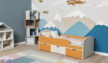 Кровать Малыш-мини Винтерберг/Оранжевый в Алдане - aldan.mebel54.com | фото