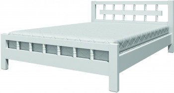 Кровать Натали-5 из массива сосны 1400*2000 Белый античный в Алдане - aldan.mebel54.com | фото