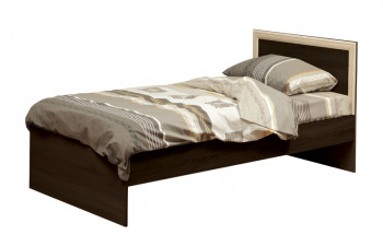 Кровать одинарная 21.55 (шир. 900) с настилом (венге/профиль дуб линдберг)/осн. в Алдане - aldan.mebel54.com | фото