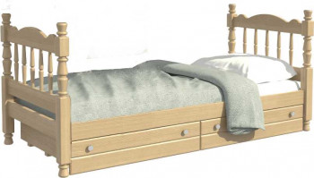 Кровать одинарная Аленка из массива сосны 800*1890 Сосна в Алдане - aldan.mebel54.com | фото