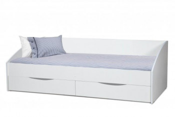 Кровать одинарная "Фея - 3" (симметричная) New/(белый / белый / ДВПО: белый) в Алдане - aldan.mebel54.com | фото